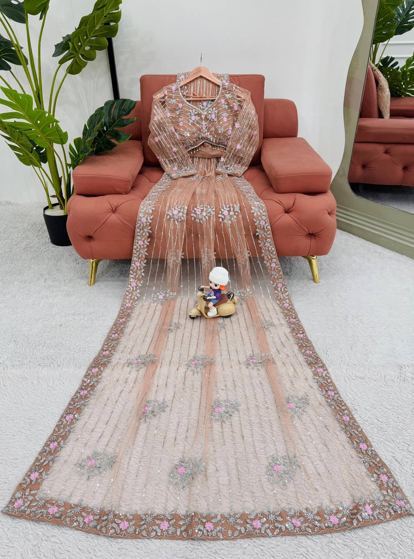 ROSIE 1.0 — Floral Partywear Net Saree - Laksharaa Sarees