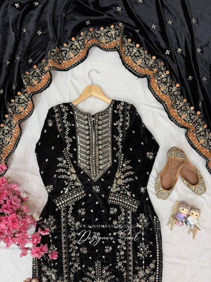 SHRIYA — Pakistani Velvet Suit - Laksharaa Sarees