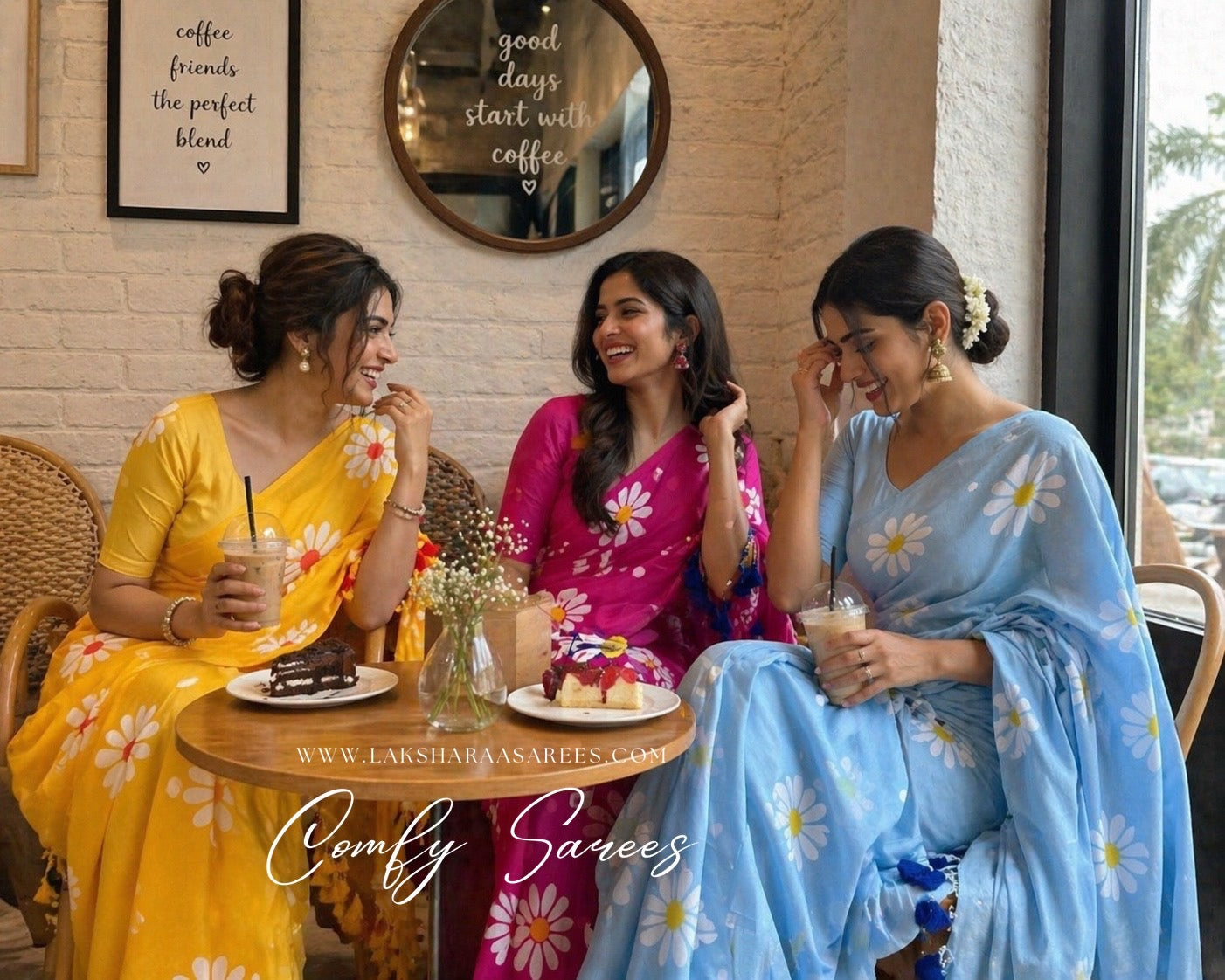 Floral Kadhi saree with tassels by Laksharaa Sarees, featuring intricate floral patterns and elegant tassel accents.