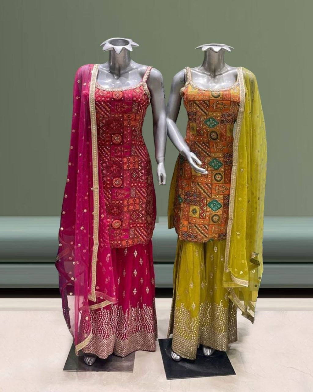 LAIBA — Premium Mirror Work Pallazo Suit