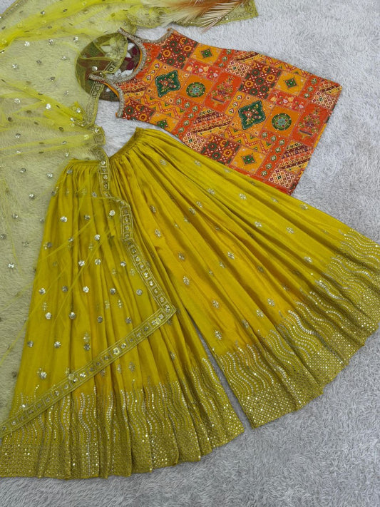 LAIBA — Premium Mirror Work Pallazo Suit