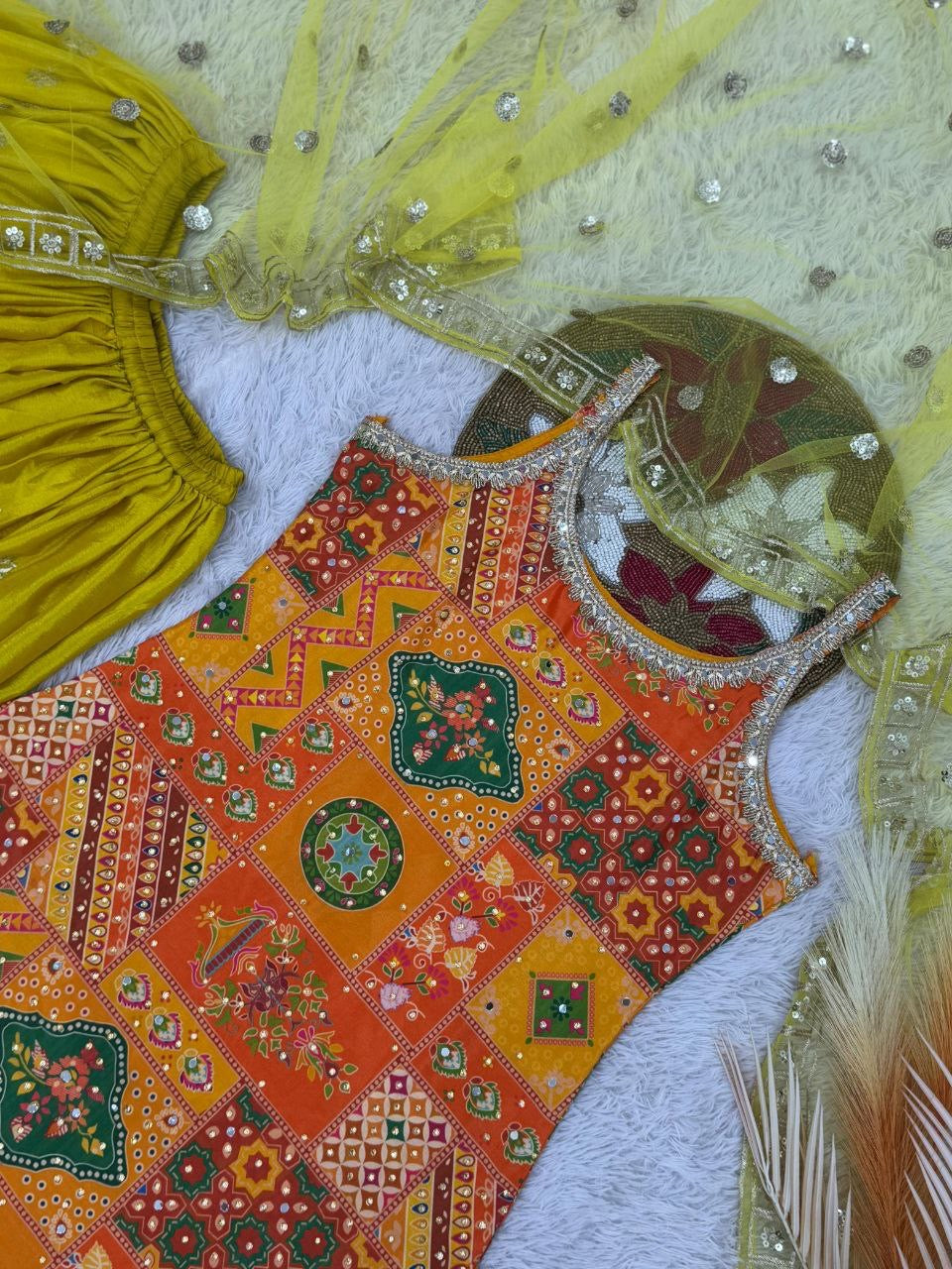 LAIBA — Premium Mirror Work Pallazo Suit