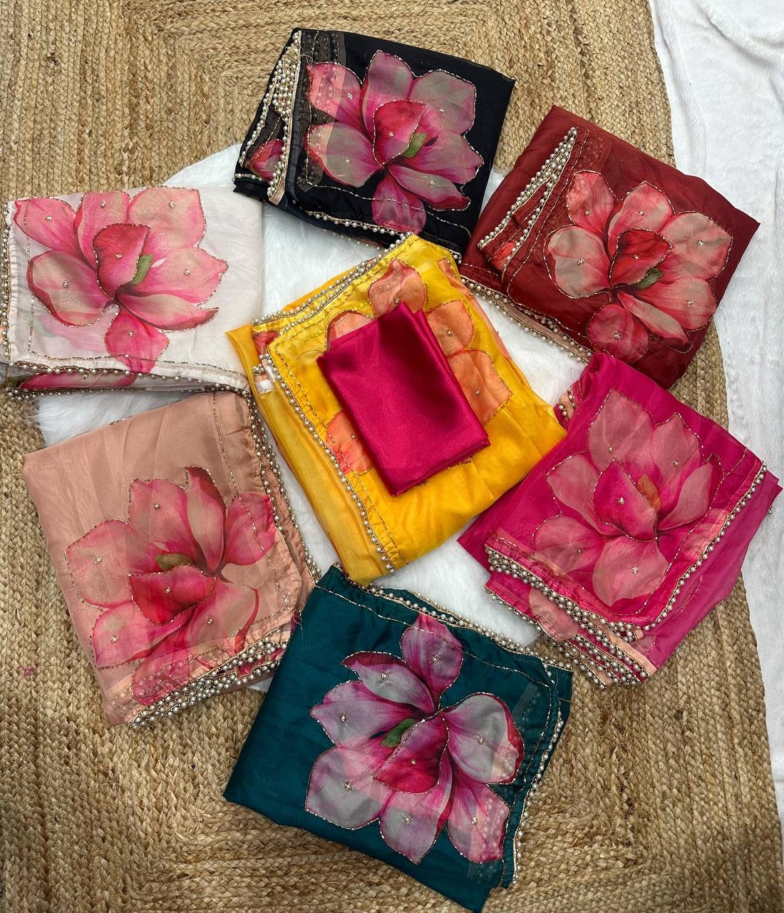 LILY 1.0 — Summer Floral x Pearl Saree