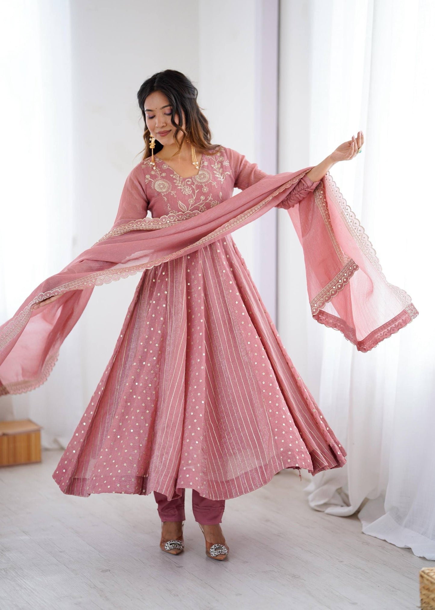AMELIA — Crunchy Anarkali Suit