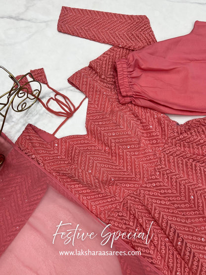 Premium Baby Pink Anarkali