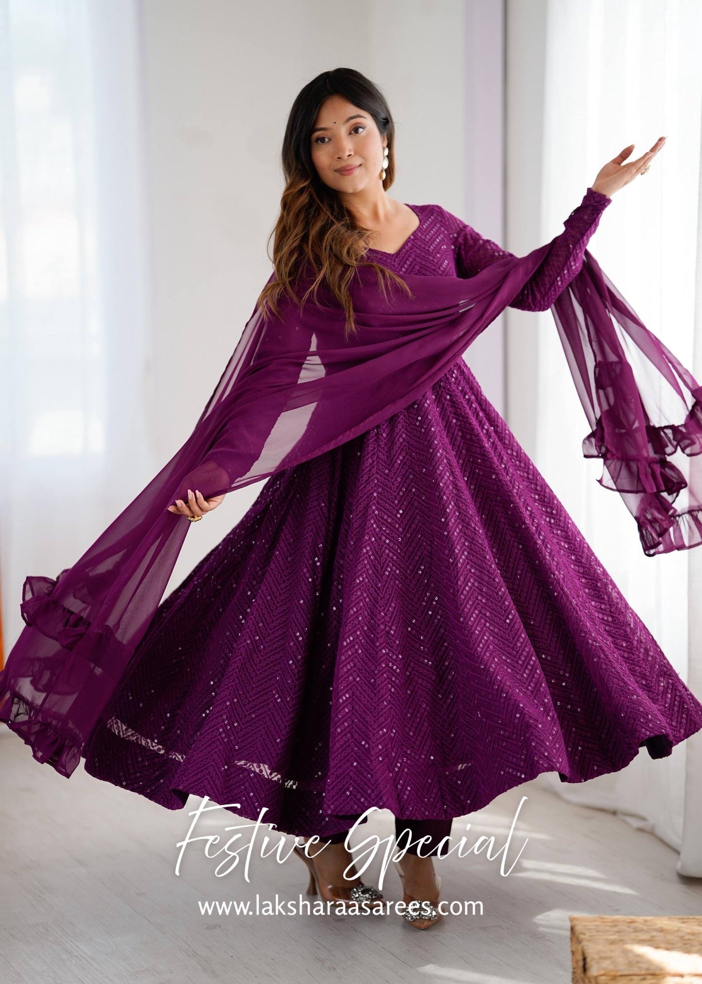 Premium Purple Anarkali Suit
