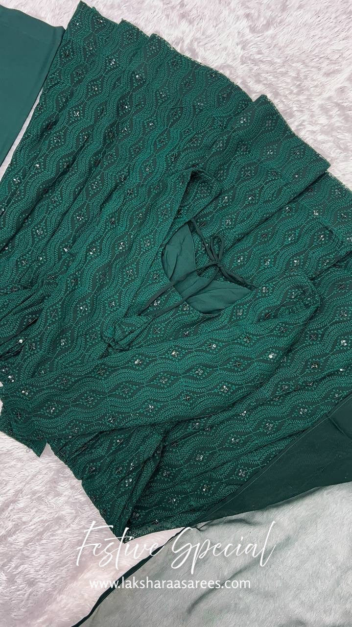 Premium Green Anarkali Suit