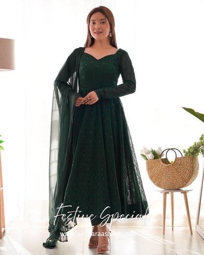 Premium Green Anarkali Suit