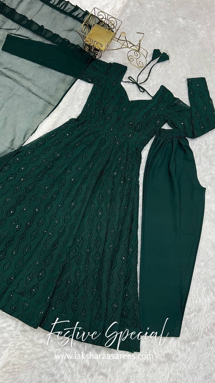 Premium Green Anarkali Suit