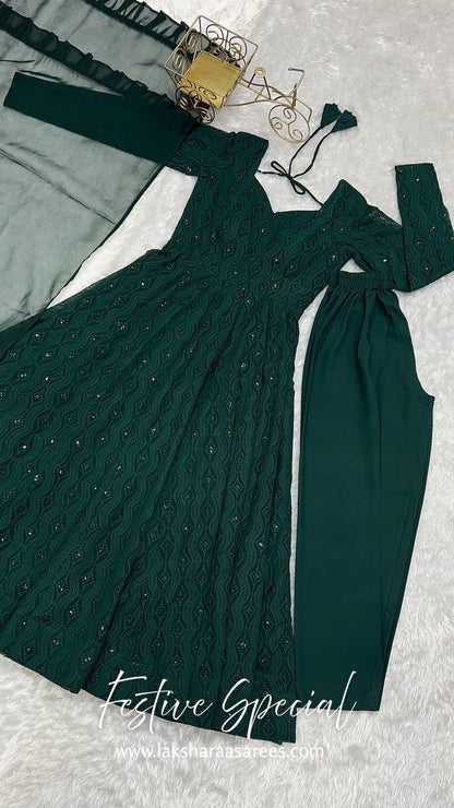 Premium Green Anarkali Suit