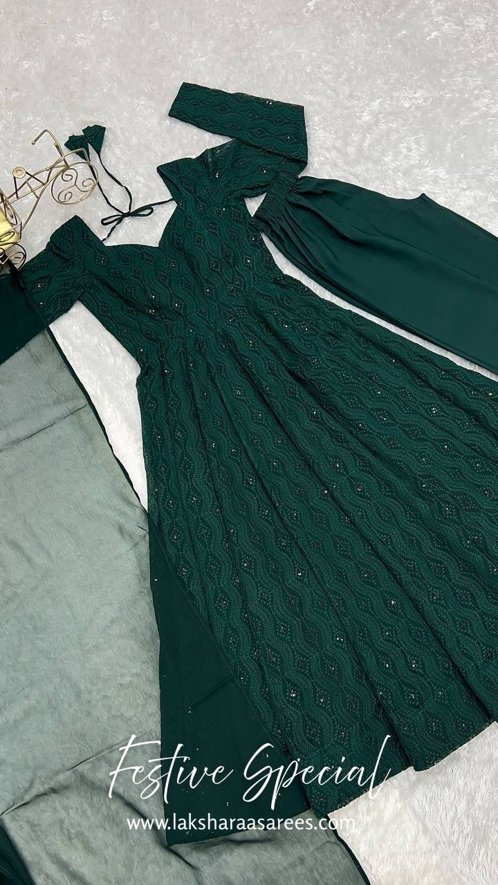 Premium Green Anarkali Suit