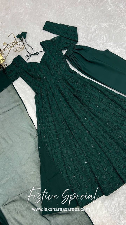 Premium Green Anarkali Suit