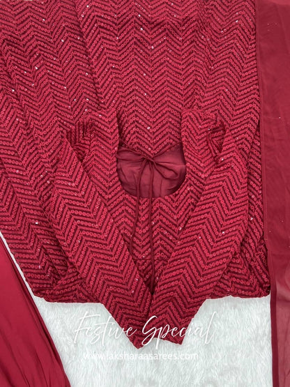 Premium Red Anarkali Suit