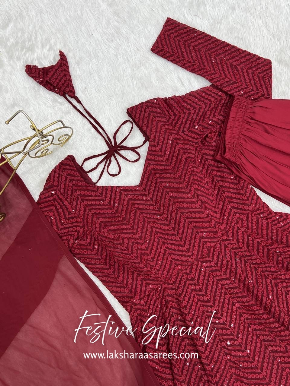 Premium Red Anarkali Suit