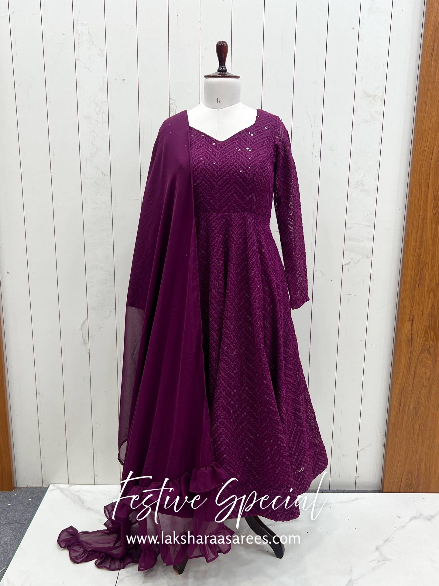 Premium Purple Anarkali Suit