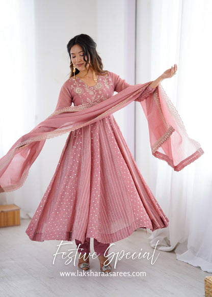 AMELIA — Crunchy Anarkali Suit
