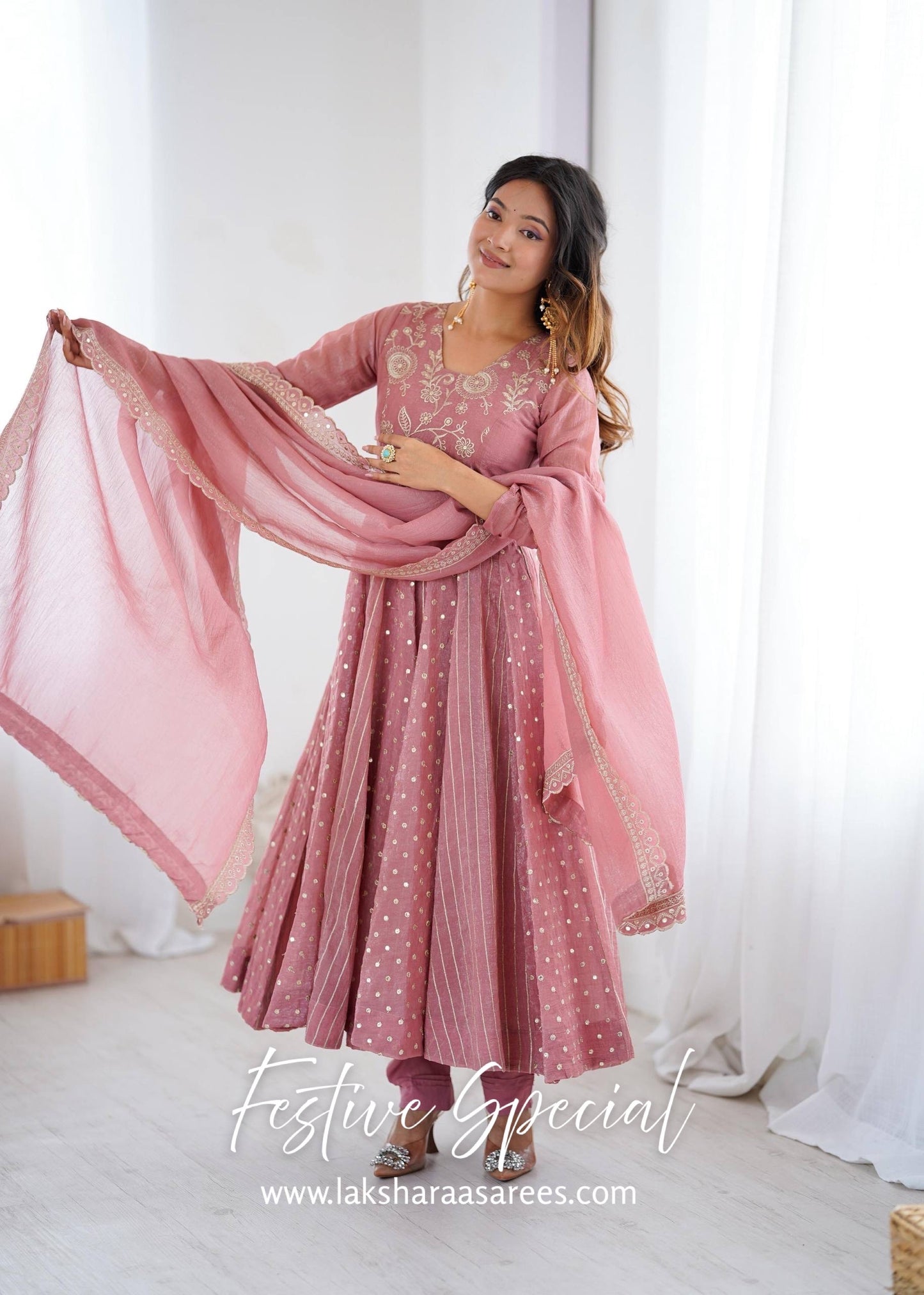 AMELIA — Crunchy Anarkali Suit