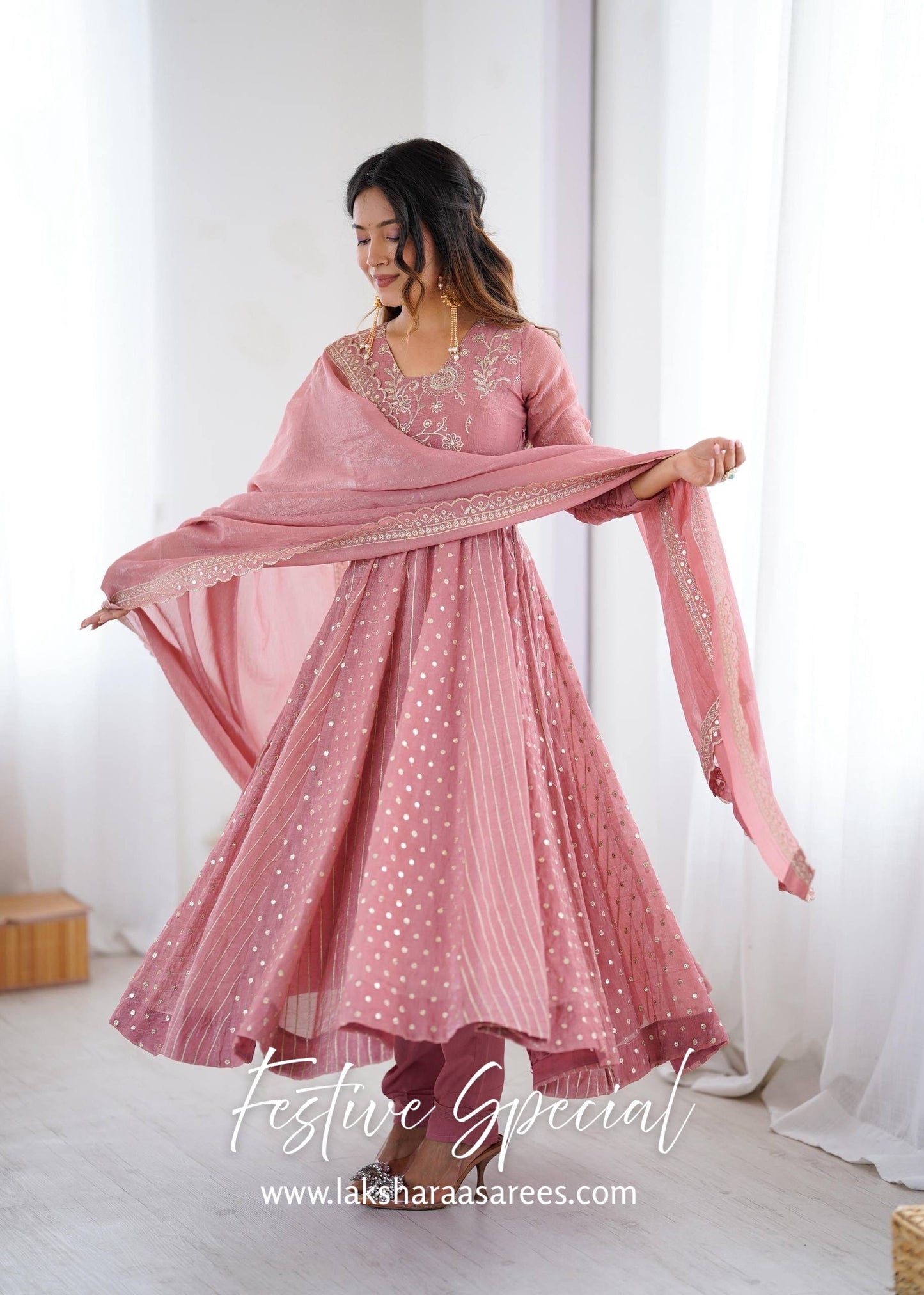 AMELIA — Crunchy Anarkali Suit