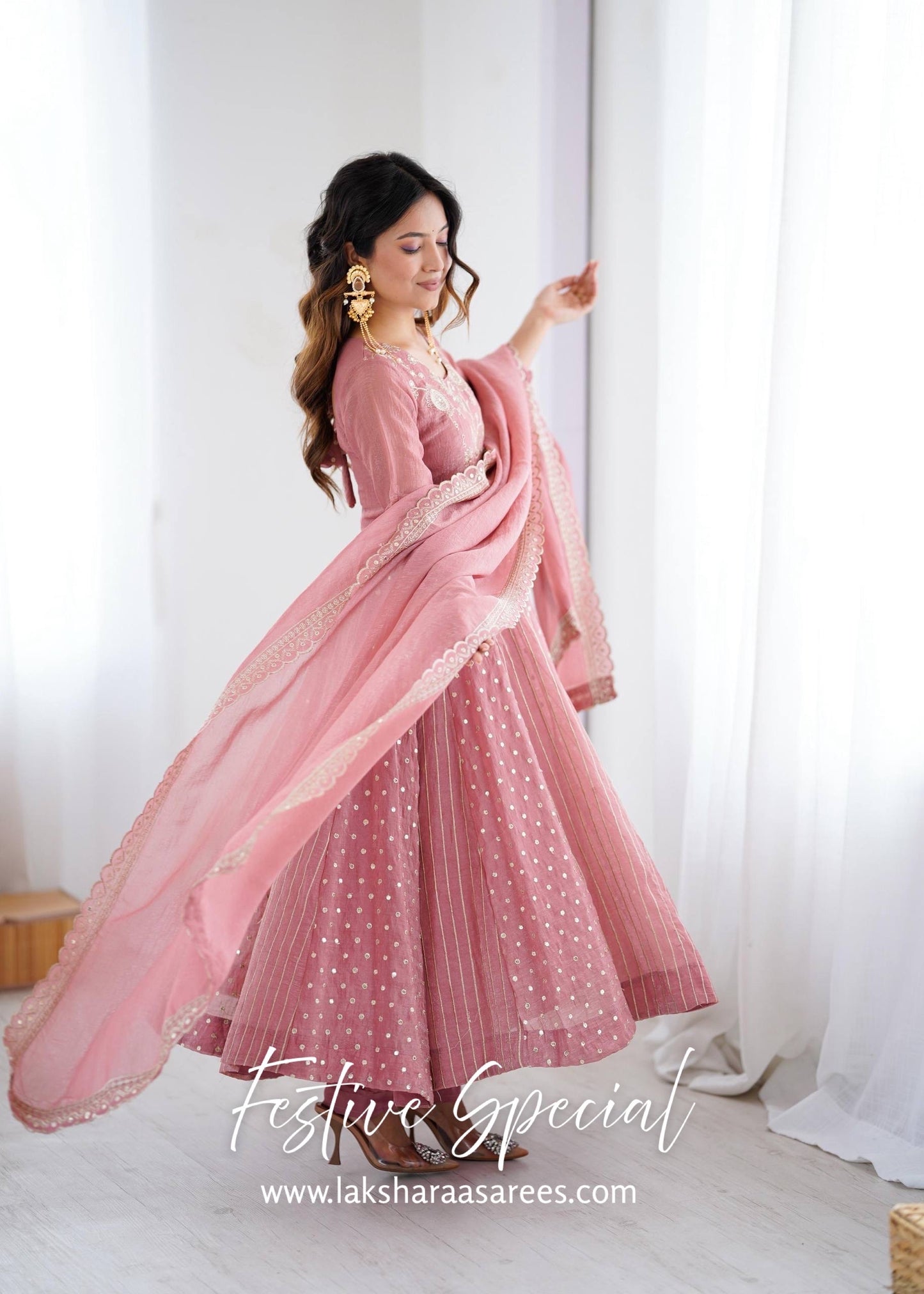 AMELIA — Crunchy Anarkali Suit