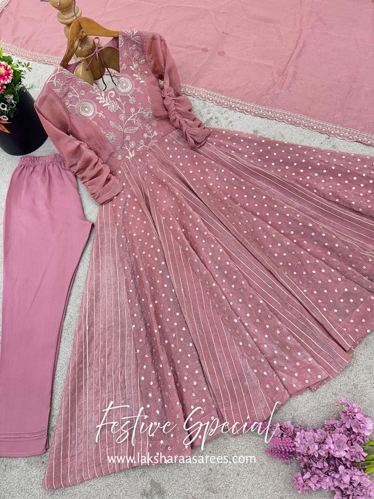 AMELIA — Crunchy Anarkali Suit