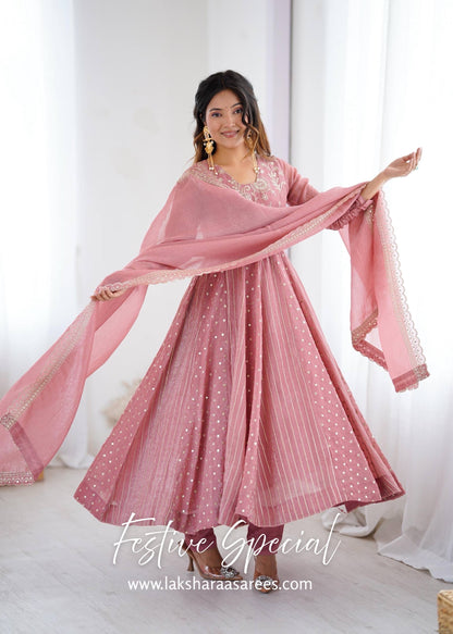 AMELIA — Crunchy Anarkali Suit