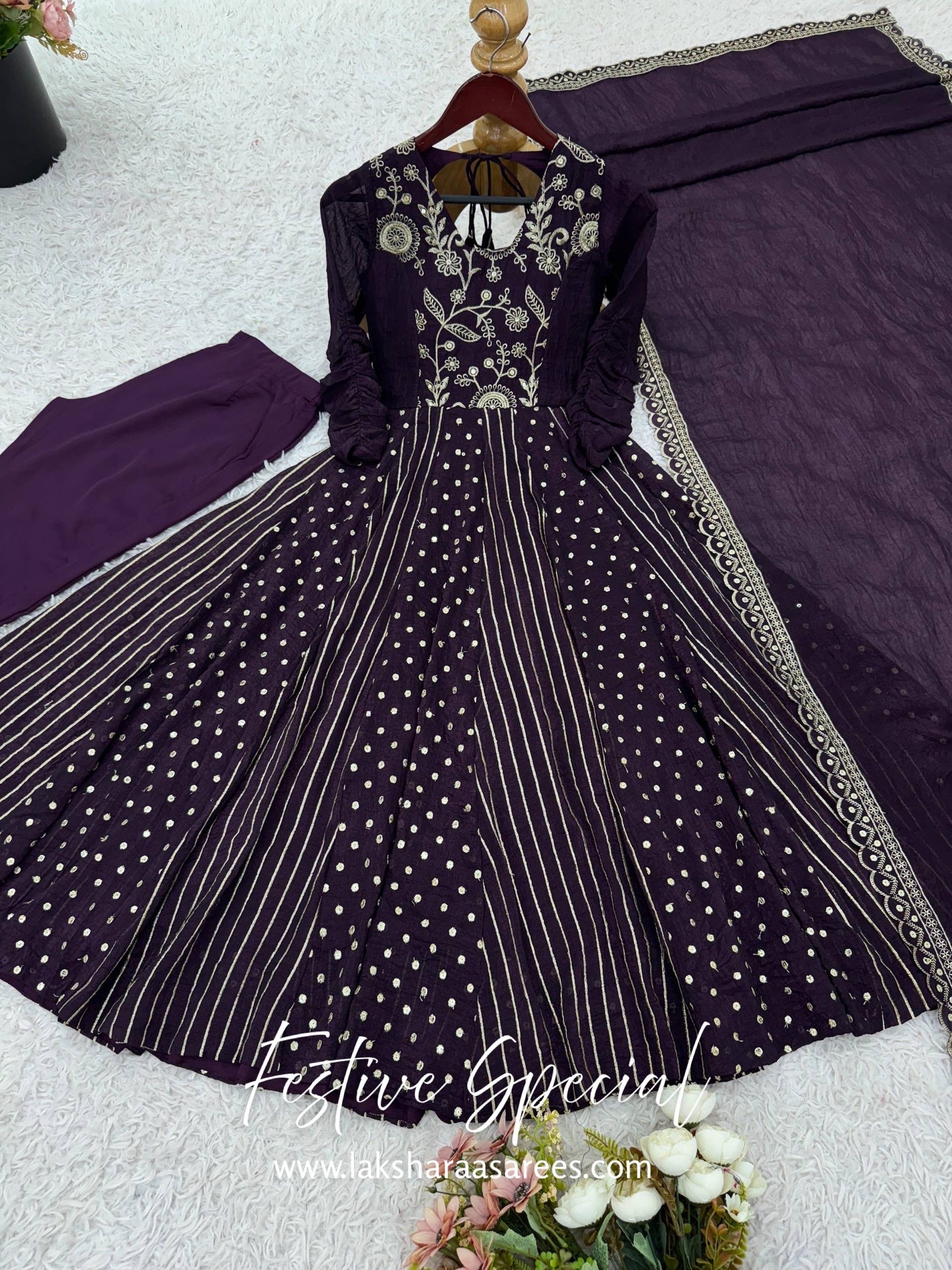 AMELIA — Crunchy Anarkali Suit