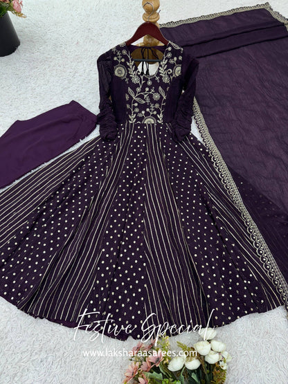 AMELIA — Crunchy Anarkali Suit