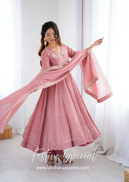 AMELIA — Crunchy Anarkali Suit