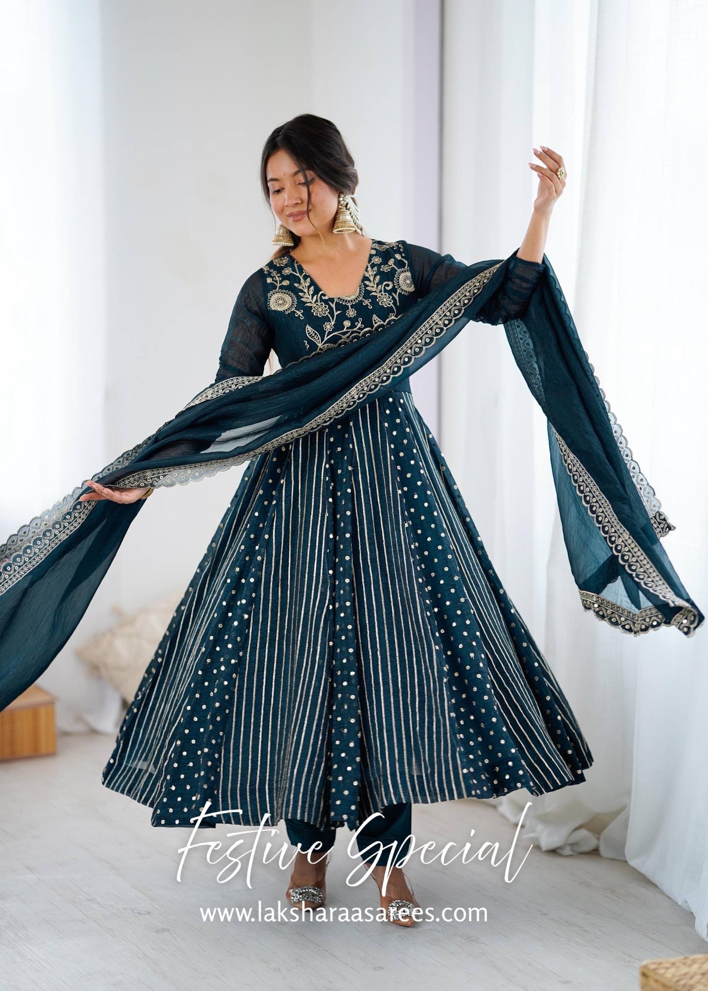AMELIA — Crunchy Anarkali Suit