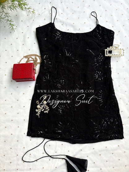 POOJA 2.0 — 90’s Special Black Georgette Sharara Suit