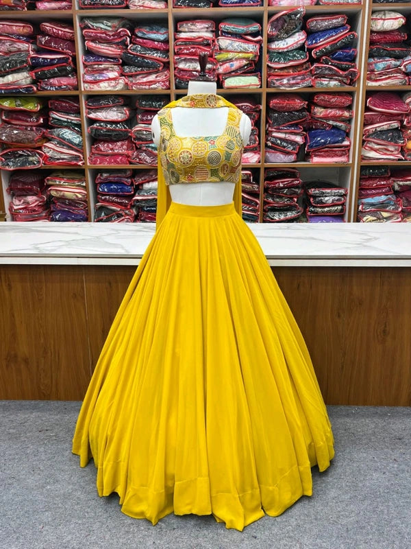 Haldi Special Georgette Lehenga [ Readymade ]