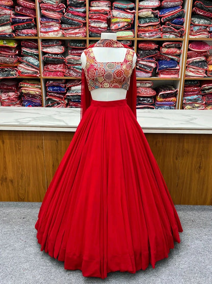 Haldi Special Georgette Lehenga [ Readymade ]