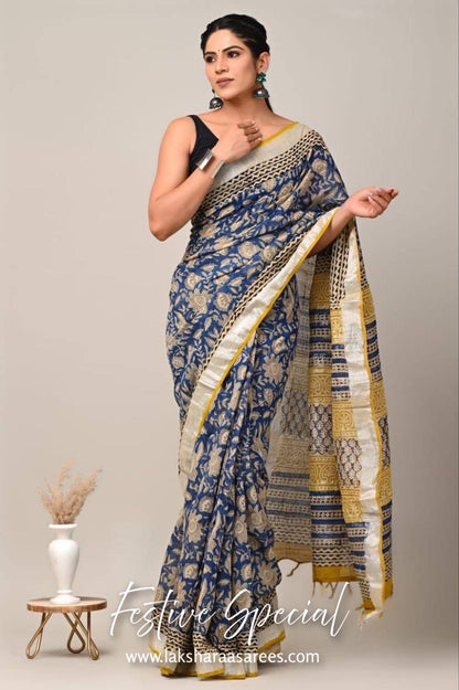 Comfy Linen Saree - Flowy Colours Edition