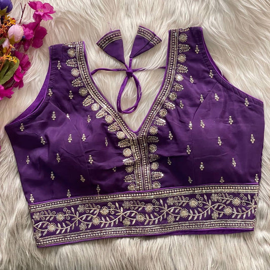SONALIE ––  Roman Silk Readymade Blouse