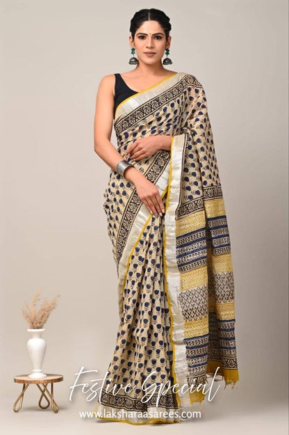 Comfy Linen Saree - Flowy Colours Edition