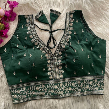 SONALIE ––  Roman Silk Readymade Blouse