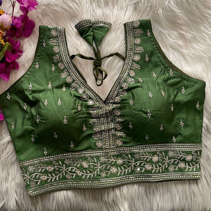SONALIE ––  Roman Silk Readymade Blouse