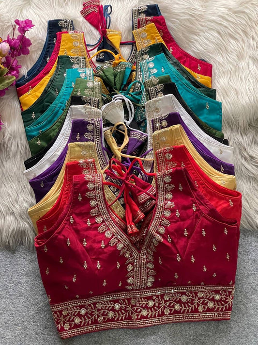 SONALIE ––  Roman Silk Readymade Blouse