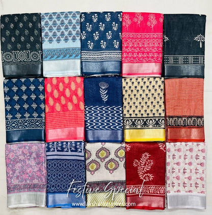 Comfy Linen Saree - Flowy Colours Edition