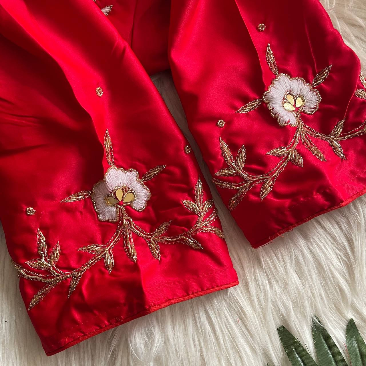 TAM — Floral Embroidery Readymade Blouse - Laksharaa Sarees