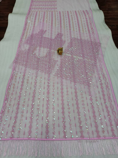 Celine Designer Pink Partywear Saree