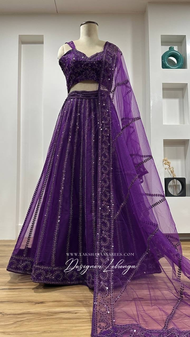 Designer Purple Lehenga