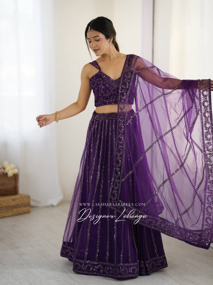 Designer Purple Lehenga