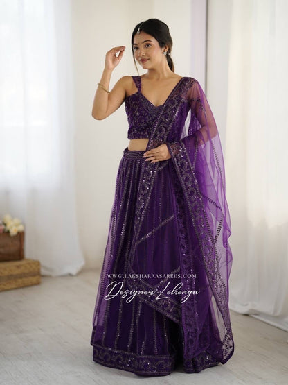 Designer Purple Lehenga