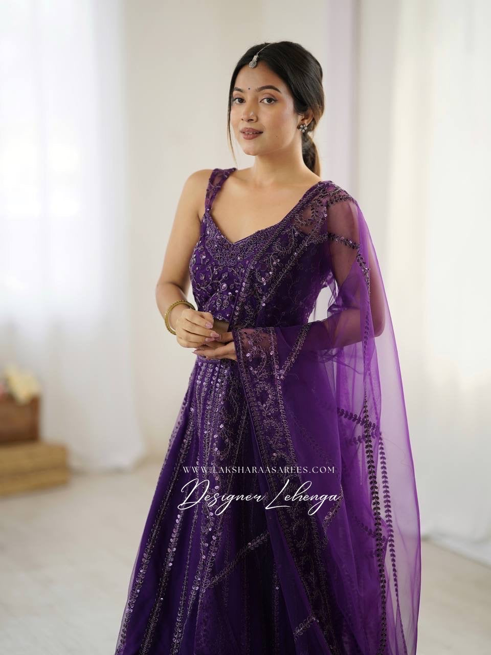 Designer Purple Lehenga