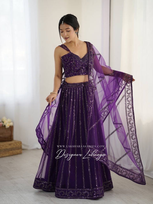 Designer Purple Lehenga