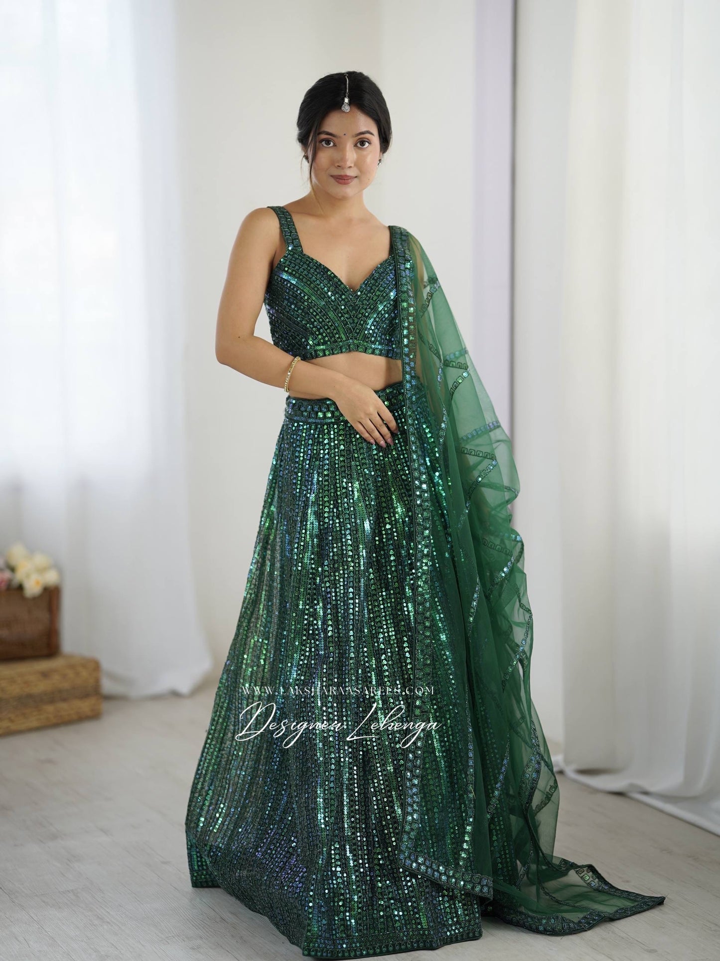 Emerald Green Designer Lehenga