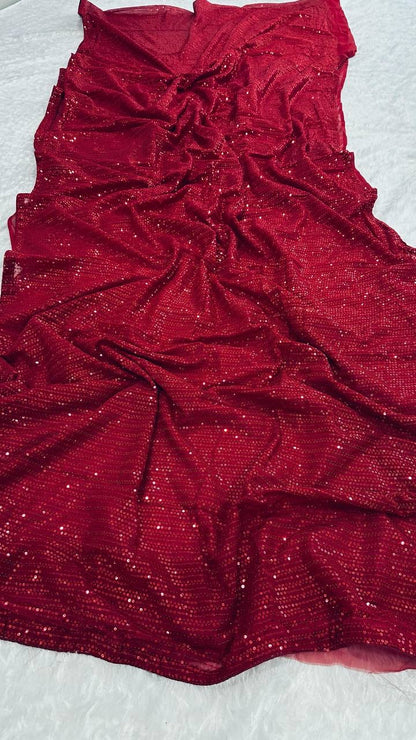 Partywear Sequin Bling Saree