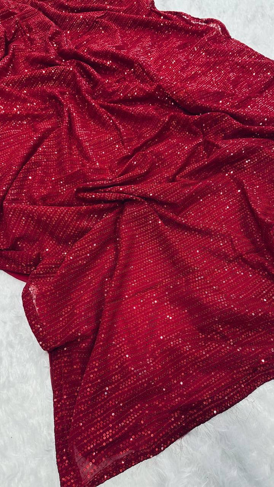 Partywear Sequin Bling Saree