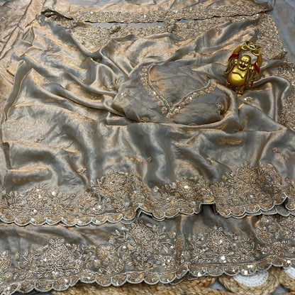 Christmas Special - Premium Partywear Saree x Heavy Embroidery Work